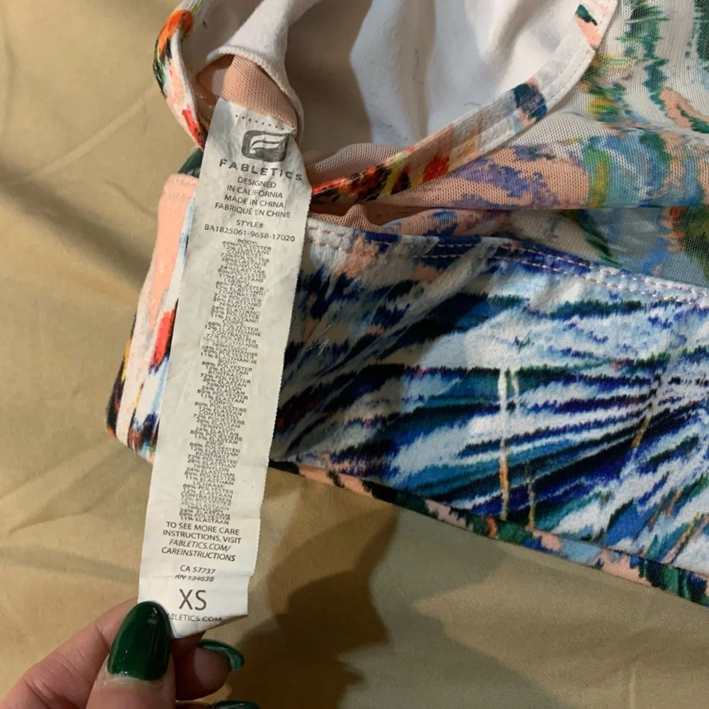 Fabletics Tropical Print Sports Bra - Picture 2 of 4